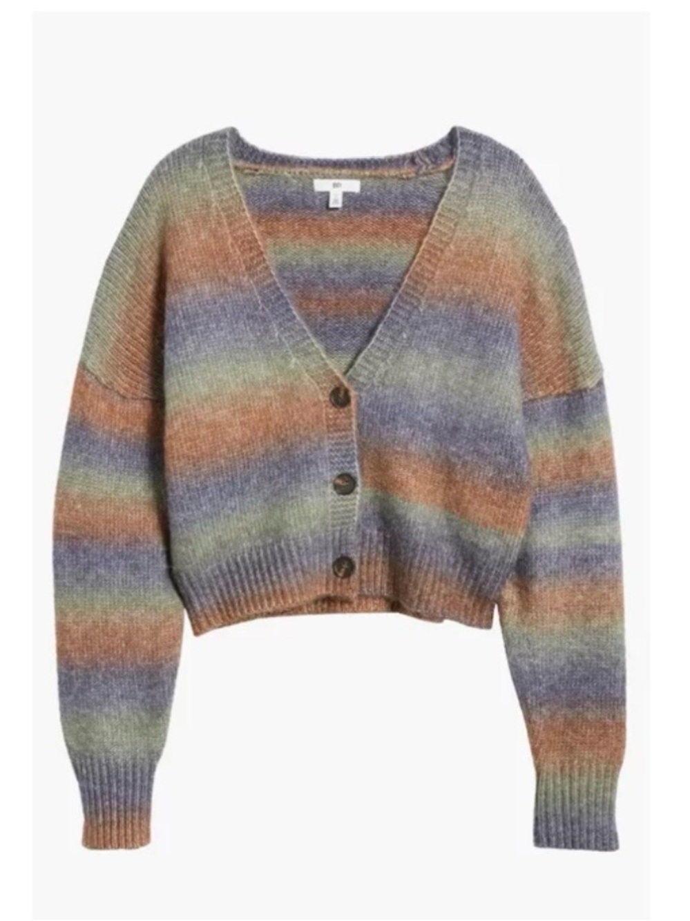 BP Nordstrom Space Dye Crop Cardigan, size S